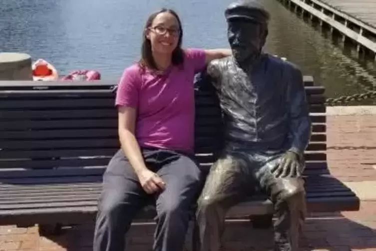 Cassandra de Andrade hat am Lake Anne in Reston in Virginia den „Bruder“ des Zweibrücker „Luiche“ entdeckt. Er heißt Bob.  Foto: