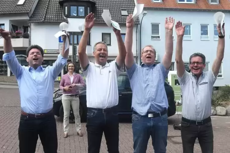 Hochmotiviert waren die Bürgermeister Christoph Glogger (Bad Dürkheim), Klaus Wagner (Grünstadt), Torsten Bechtel (Wachenheim) u