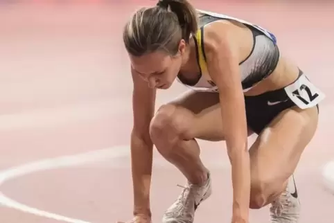 Hanna Klein nach dem WM-Rennen in Doha.