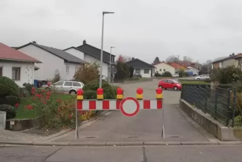 Hier zwischen Mühlbergstraße und Weißdornweg sollen ab Januar Busse der neuen Linie 228 durchfahren. Für andere Fahrzeuge ist di