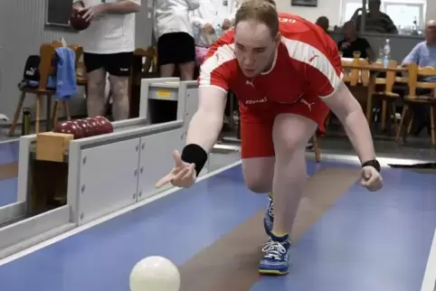 Tobias Bethge, hier in einem früheren Spiel, fällte in Bad Soden-Salmünster 980 Kegel.