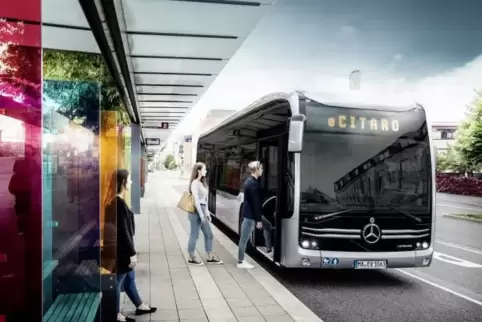 Für die neuen 30 Busse steht der Hersteller noch nicht fest. Das Modell eCitaro (Bild) fährt bereits in Heidelberg und Mannheim.