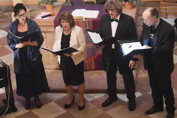 Das Laudamus-Quartett in der Sippersfelder Kirche.