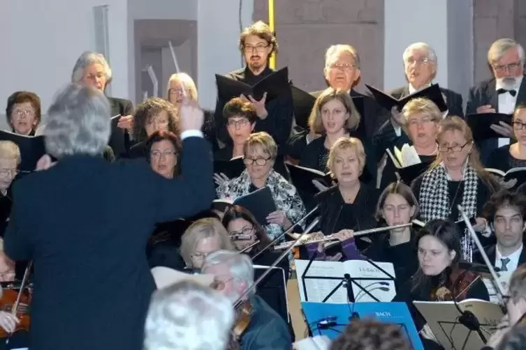 Die Bezirkskantorei bei der letzten Aufführung von Bachs Weihnachtsoratorium im jahr 2016.