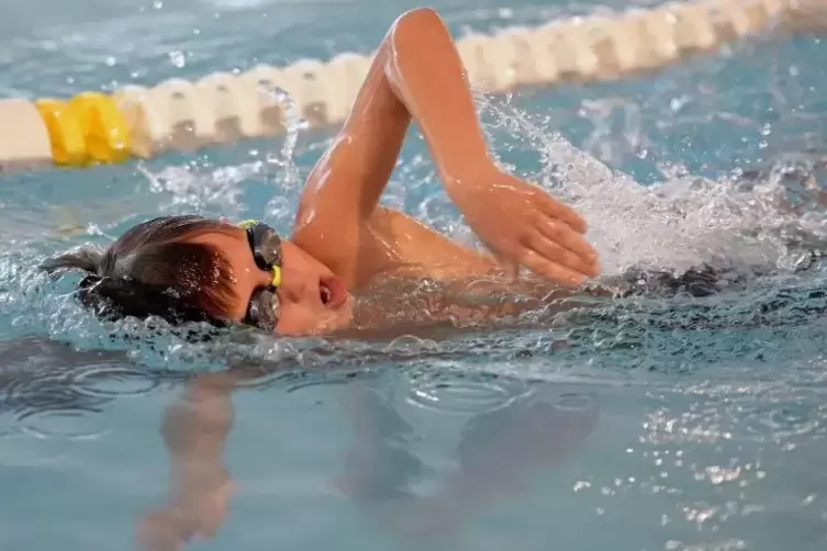 Auf der Triathlonstrecke: Mika Fath von der TSG Maxdorf.